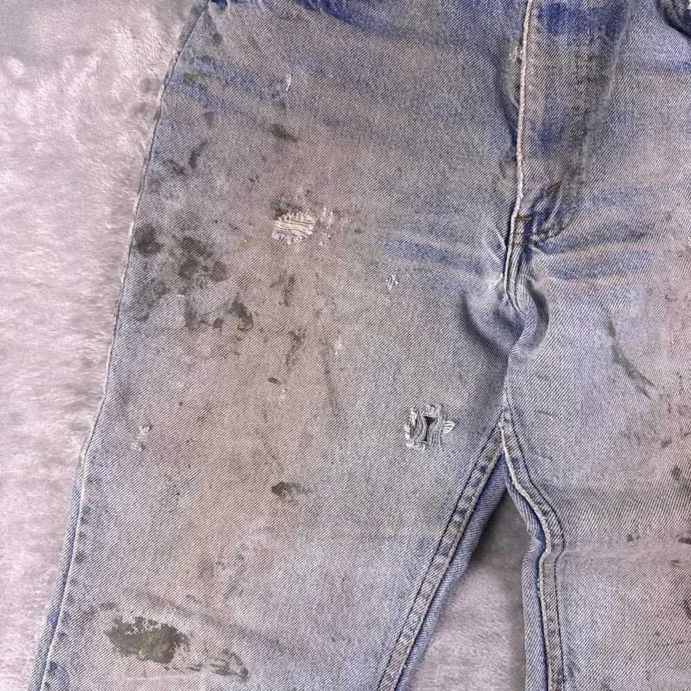 Vintage Levi’s 646 Orange Tab Bell Bottom Jeans Distressed Flare USA 70s 542